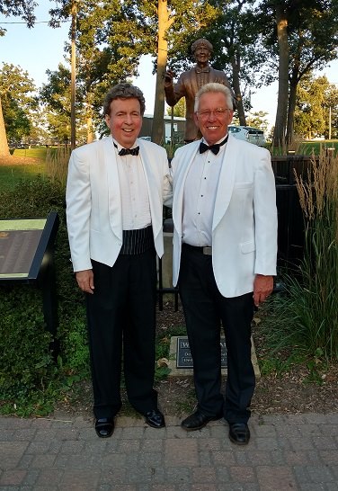 Mike with Kirk Lundbeck, conductor the the Dekalb Municipal Band